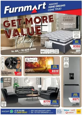 Furnmart catalogue in Nelspruit | Get More Value Today | 2025-07-16T00:00:00.000Z - 2025-08-10T00:00:00.000Z