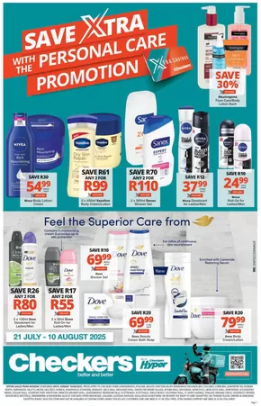Checkers catalogue in Howick | Checkers Personal Care Promotion KwaZulu-Natal 21 July | 2025-07-20T00:00:00.000Z - 2025-08-10T00:00:00.000Z