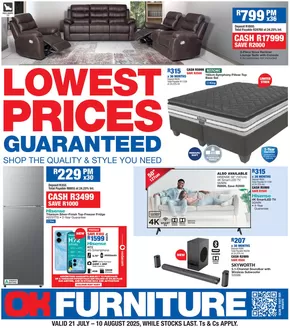 OK Furniture catalogue in Mitchell's Plain | Latest deals OK Furniture | 2025-07-21T00:00:00.000Z - 2025-08-10T00:00:00.000Z