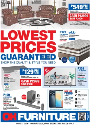 OK Furniture catalogue in Mitchell's Plain | Discounts and promotions | 2025-07-21T00:00:00.000Z - 2025-08-10T00:00:00.000Z