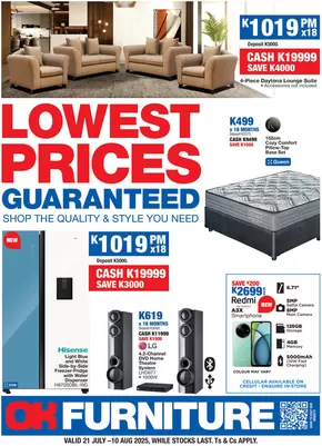 OK Furniture catalogue in Mitchell's Plain | Special offers for you | 2025-07-21T00:00:00.000Z - 2025-08-10T00:00:00.000Z