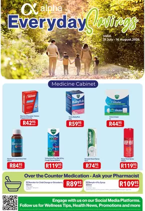 Alpha Pharm catalogue | Everyday Savings | 2025-07-21T00:00:00.000Z - 2025-08-16T00:00:00.000Z