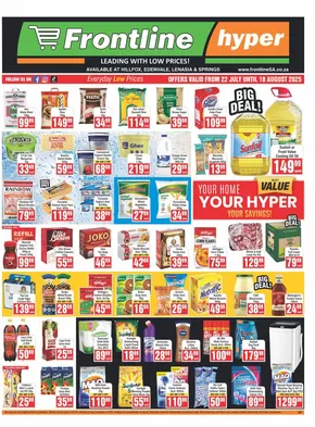 Frontline Hyper catalogue in Sandton | Our best bargains | 2025-07-22T00:00:00.000Z - 2025-08-18T00:00:00.000Z