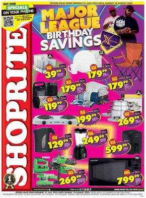Shoprite catalogue in Klerksdorp | Shoprite Major Essentials 21 July - 10 August | 2025-07-22T00:00:00.000Z - 2025-08-10T00:00:00.000Z