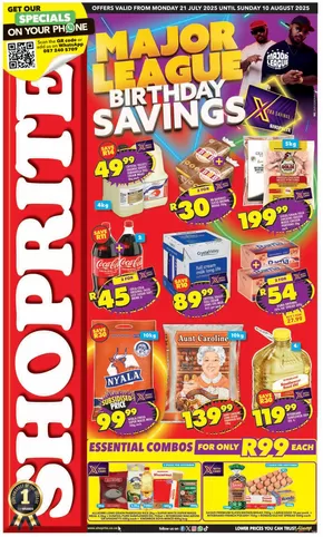 Shoprite catalogue in Amanzimtoti | Shoprite Major Deals KwaZulu-Natal 21 July - 10 August | 2025-07-22T00:00:00.000Z - 2025-08-10T00:00:00.000Z