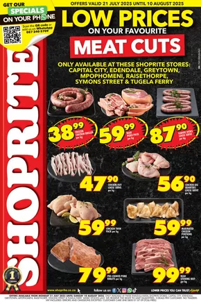 Shoprite catalogue in Howick | Discounts and promotions | 2025-07-22T00:00:00.000Z - 2025-08-10T00:00:00.000Z