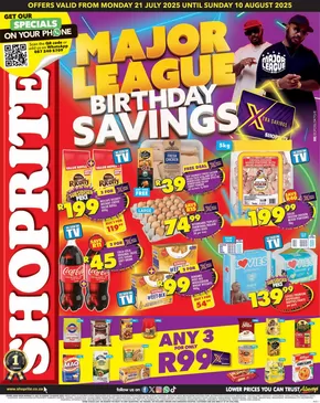 Shoprite catalogue in Amanzimtoti | Shoprite Major Deals Eastern Cape 21 July - 10 August | 2025-07-22T00:00:00.000Z - 2025-08-10T00:00:00.000Z