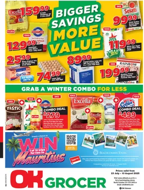 OK Grocer catalogue in Uitenhage | Save now with our deals | 2025-07-23T00:00:00.000Z - 2025-08-10T00:00:00.000Z