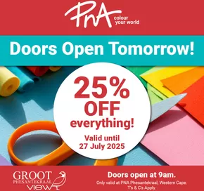 PNA catalogue in Rustenburg | 25% off everything | 2025-07-24T00:00:00.000Z - 2025-07-27T00:00:00.000Z
