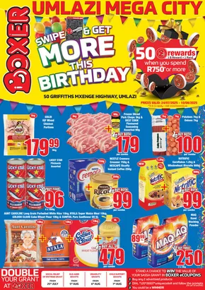 Boxer catalogue in Howick | Boxer Superstores Umlazi Mega City July ME. | 2025-07-24T00:00:00.000Z - 2025-08-10T00:00:00.000Z