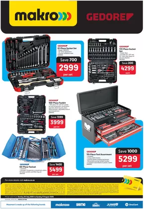 Makro catalogue in Amanzimtoti | Top offers for smart savers | 2025-07-20T00:00:00.000Z - 2025-08-31T00:00:00.000Z