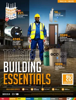 BUCO catalogue in Klerksdorp | Great offer for all customers | 2025-07-24T00:00:00.000Z - 2025-08-03T00:00:00.000Z