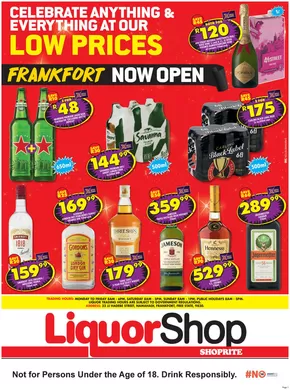 Shoprite LiquorShop catalogue in Klerksdorp | Attractive special offers for everyone | 2025-07-24T00:00:00.000Z - 2025-08-03T00:00:00.000Z