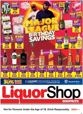 Shoprite LiquorShop catalogue in Klerksdorp | Current bargains and offers | 2025-07-24T00:00:00.000Z - 2025-08-10T00:00:00.000Z