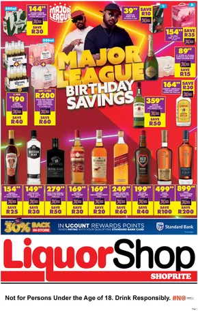 Shoprite LiquorShop catalogue in Jeffreys Bay | Special offers for you | 2025-07-24T00:00:00.000Z - 2025-08-10T00:00:00.000Z