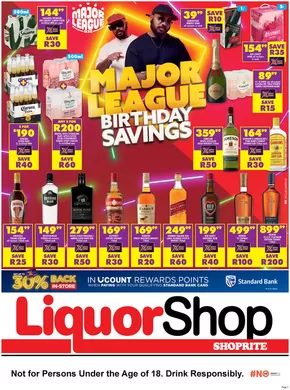 Shoprite LiquorShop catalogue in Robertson | Offers for bargain hunters | 2025-07-24T00:00:00.000Z - 2025-08-10T00:00:00.000Z