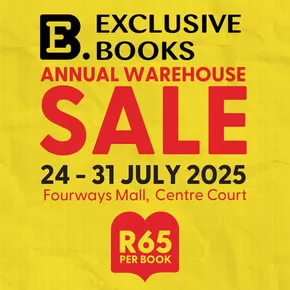 Exclusive Books catalogue in Rustenburg | Annual warehouse sale | 2025-07-24T00:00:00.000Z - 2025-07-31T00:00:00.000Z