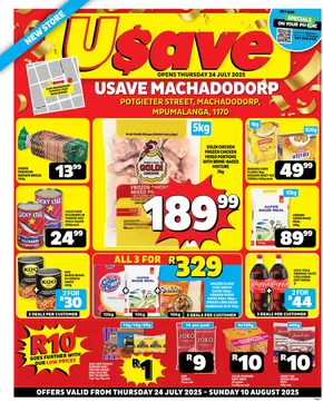 Usave catalogue in Randfontein | Offers for bargain hunters | 2025-07-25T00:00:00.000Z - 2025-08-10T00:00:00.000Z