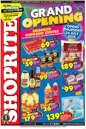 Shoprite catalogue in Mitchell's Plain | Our best offers for you | 2025-07-25T00:00:00.000Z - 2025-07-27T00:00:00.000Z