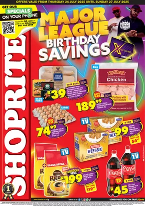 Shoprite catalogue in Despatch | Shoprite Major Deals Eastern Cape 24 July - 27 July | 2025-07-24T00:00:00.000Z - 2025-07-27T00:00:00.000Z