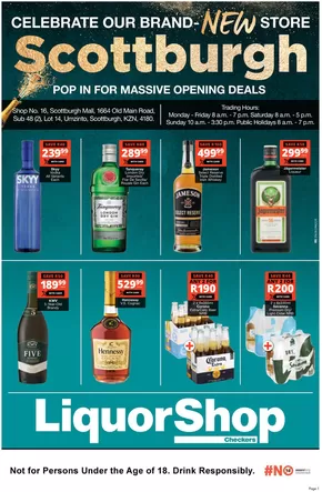 Checkers LiquorShop Scottburgh Store Opening 28 July