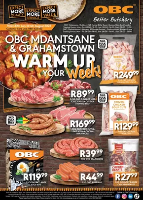 OBC Meat & Chicken catalogue in Bethlehem | Our best offers for you | 2025-07-30T00:00:00.000Z - 2025-08-04T00:00:00.000Z