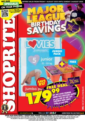 Shoprite catalogue in Ceres | Shoprite Major Deals Western Cape 1 August - 3 August | 2025-08-01T00:00:00.000Z - 2025-08-03T00:00:00.000Z