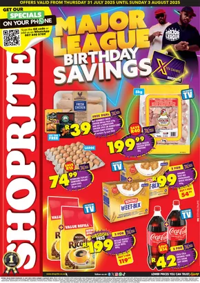 Shoprite catalogue in Knysna | Great offer for bargain hunters | 2025-08-01T00:00:00.000Z - 2025-08-03T00:00:00.000Z