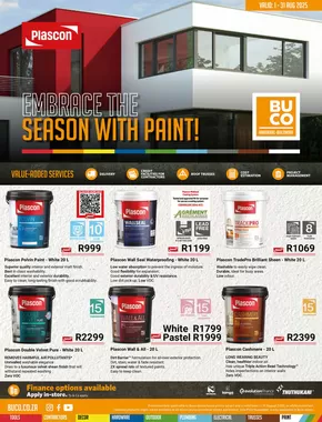 BUCO catalogue in Knysna | Top deals and discounts | 2025-08-01T00:00:00.000Z - 2025-08-31T00:00:00.000Z