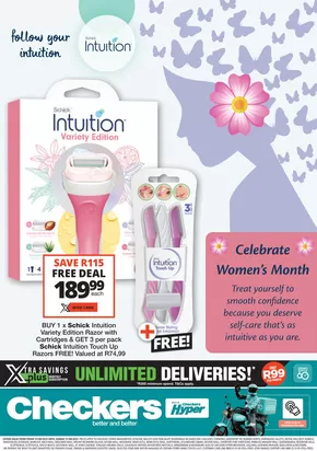 Checkers catalogue in Ballito | Checkers Schick Intuition Promotion | 2025-08-04T00:00:00.000Z - 2025-08-31T00:00:00.000Z