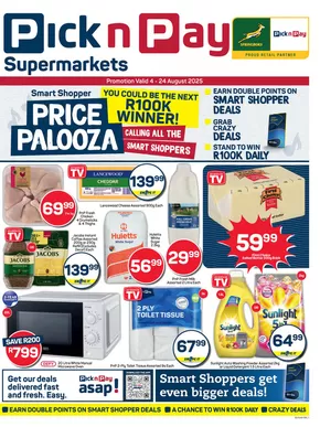 Pick n Pay catalogue in Bloemfontein | Discounts and promotions | 2025-08-04T00:00:00.000Z - 2025-08-24T00:00:00.000Z