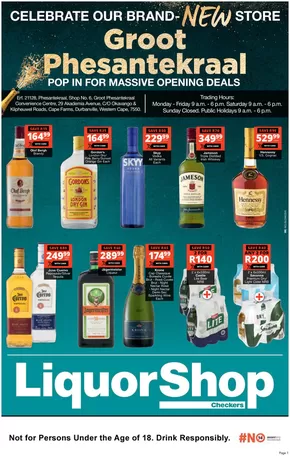 Checkers Liquor Shop catalogue in Goodwood | Checkers LiquorShop Groot Phesantekraal Store Opening | 2025-08-04T00:00:00.000Z - 2025-08-15T00:00:00.000Z