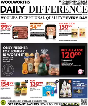 Woolworths catalogue in Westville | Attractive special offers for everyone | 2025-08-04T00:00:00.000Z - 2025-08-24T00:00:00.000Z