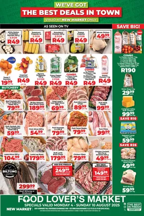 Food Lover's Market catalogue in Welkom | New Market - 4 - 10 August 2025 | 2025-08-05T00:00:00.000Z - 2025-08-10T00:00:00.000Z
