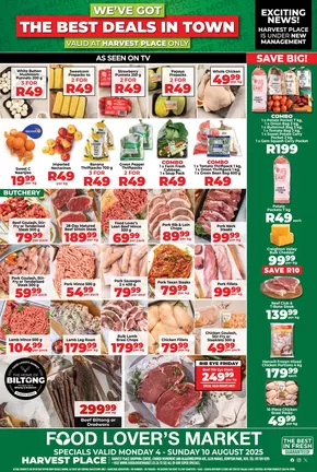 Food Lover's Market catalogue in Welkom | Harvest Place - 4 - 10 August 2025 | 2025-08-05T00:00:00.000Z - 2025-08-10T00:00:00.000Z