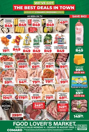 Food Lover's Market catalogue in Welkom | Comaro Crossing- 4 - 10 August 2025 | 2025-08-05T00:00:00.000Z - 2025-08-10T00:00:00.000Z