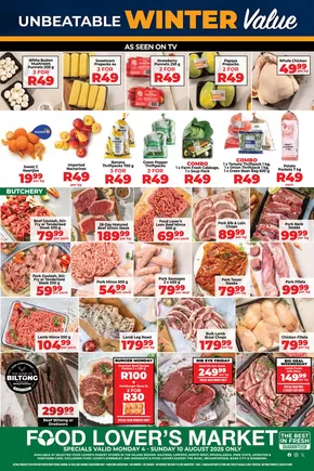 Food Lover's Market catalogue in Welkom | Inland - 4 - 10 August 2025 | 2025-08-05T00:00:00.000Z - 2025-08-10T00:00:00.000Z