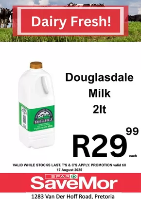 Spar Savemor catalogue in Johannesburg | Dairy fresh | 2025-08-06T00:00:00.000Z - 2025-08-17T00:00:00.000Z