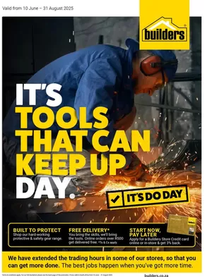 Builders catalogue in Somerset West | Builders : It's Tools That Can Keep Up Day | 2025-08-13T00:00:00.000Z - 2025-08-31T00:00:00.000Z