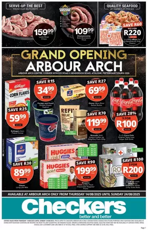 Checkers Hyper catalogue in Amanzimtoti | Checkers Arbour Arch Store Opening 14 August | 2025-08-15T00:00:00.000Z - 2025-08-24T00:00:00.000Z