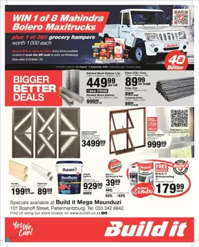 Build It catalogue in Pietermaritzburg | Exclusive deals and bargains | 2025-08-21T00:00:00.000Z - 2025-09-06T00:00:00.000Z