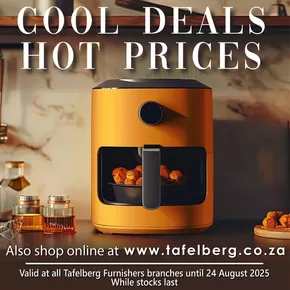 Tafelberg Furnishers catalogue in Cape Town | Cool deals hot prices | 2025-08-19T00:00:00.000Z - 2025-08-24T00:00:00.000Z