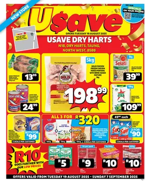 Usave catalogue in Hillcrest | Top offers for smart savers | 2025-08-20T00:00:00.000Z - 2025-09-07T00:00:00.000Z