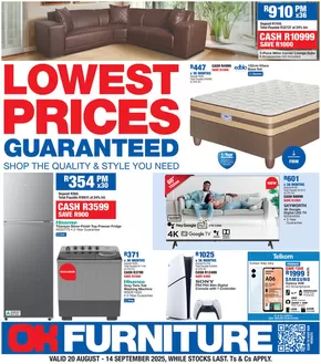 OK Furniture catalogue in Secunda | Lowest Prices | 2025-08-20T00:00:00.000Z - 2025-09-14T00:00:00.000Z