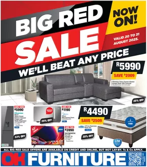 OK Furniture catalogue in Secunda | Big Red Sale | 2025-08-20T00:00:00.000Z - 2025-08-31T00:00:00.000Z