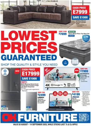 OK Furniture catalogue in Lichtenburg | Great offer for all customers | 2025-08-20T00:00:00.000Z - 2025-09-14T00:00:00.000Z