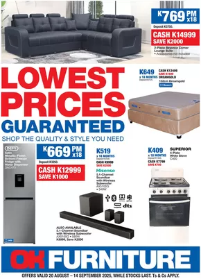 OK Furniture catalogue in Lichtenburg | Our best bargains | 2025-08-20T00:00:00.000Z - 2025-09-14T00:00:00.000Z