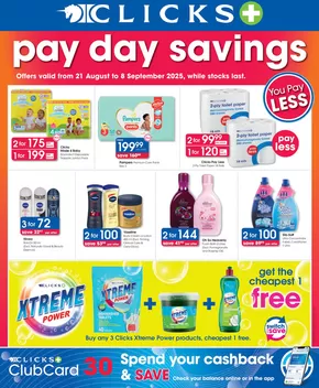 Clicks catalogue in Soweto | Pay day savings | 2025-08-21T00:00:00.000Z - 2025-09-08T00:00:00.000Z