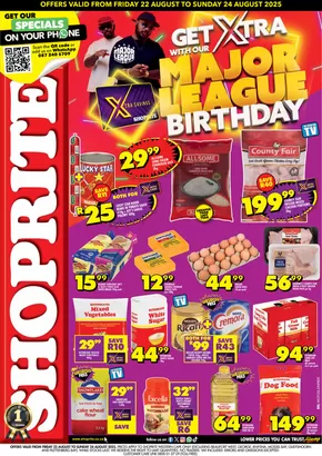 Shoprite catalogue in Bellville | Current deals and offers | 2025-08-22T00:00:00.000Z - 2025-08-24T00:00:00.000Z