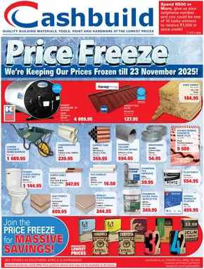 Cashbuild catalogue in Germiston | Discounts and promotions | 2025-08-25T00:00:00.000Z - 2025-11-23T00:00:00.000Z